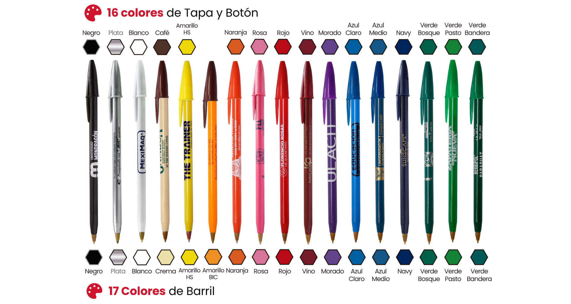 272 combinaciones de color bolígrafo promocional BIC® graphic
