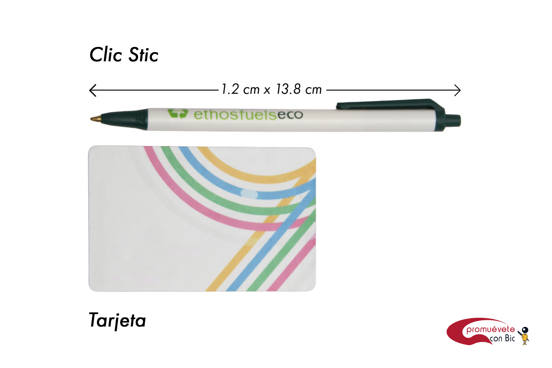Tamaño con referencia de la BIC® Clic Stic®
