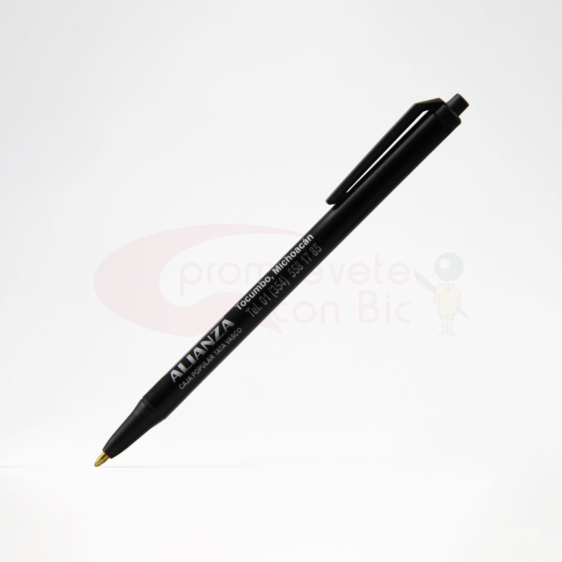 Combinación Barril negro con Trim negro del Bolígrafo BIC® Clic Stic®