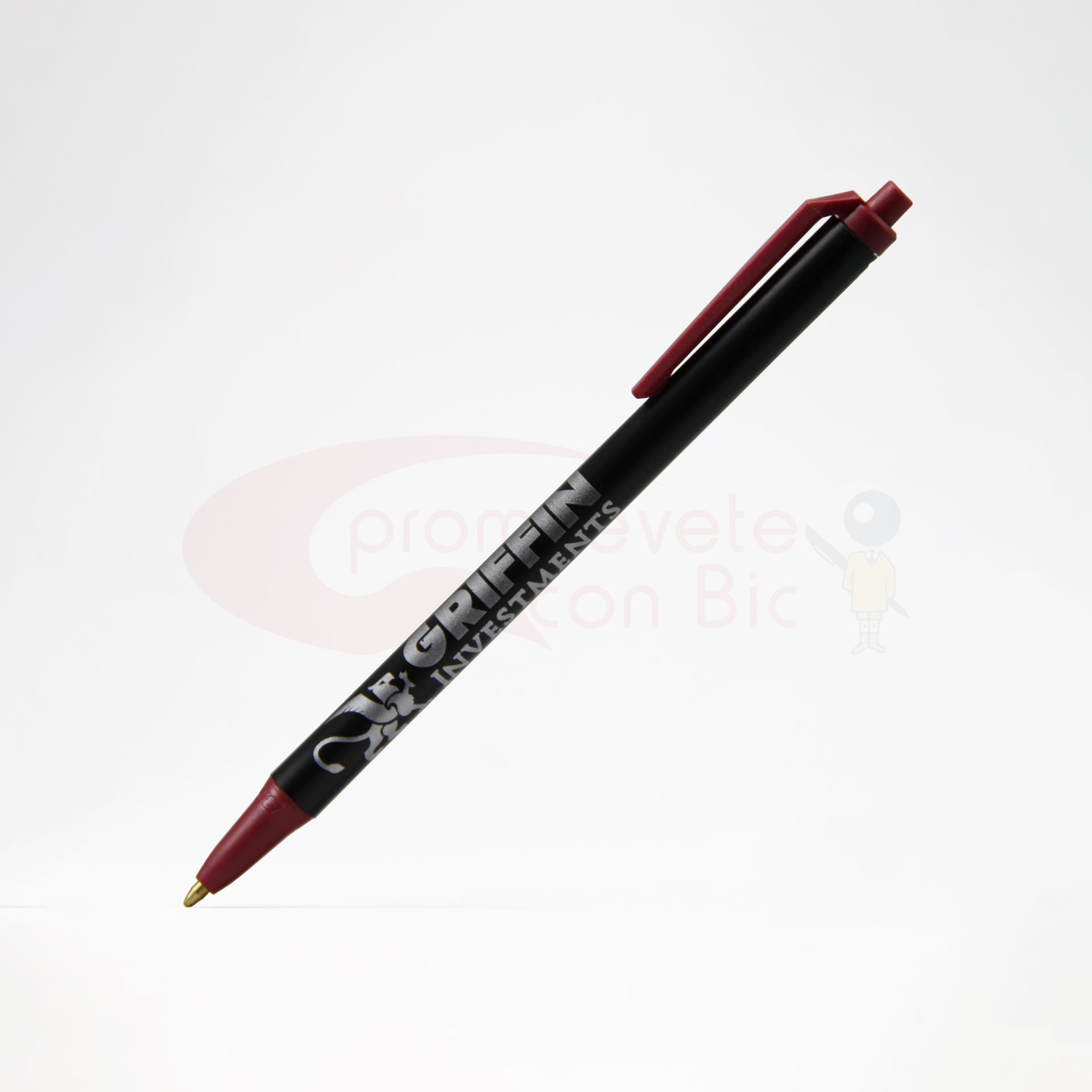 Combinación Barril negro con Trim vino del Bolígrafo BIC® Clic Stic®
