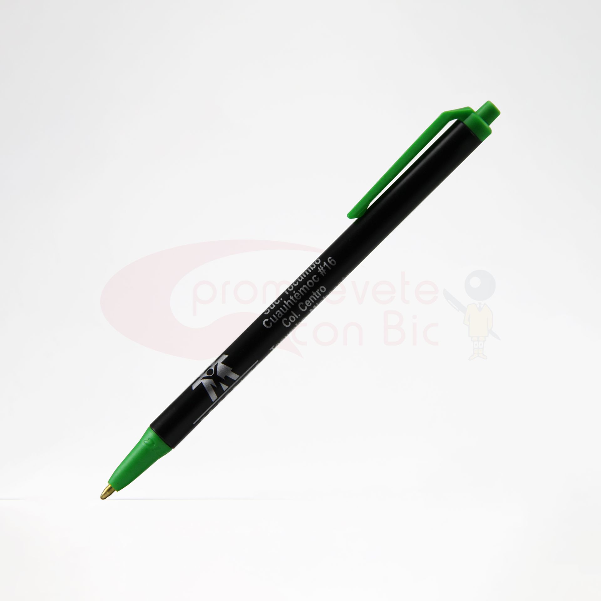 Combinación Barril negro con Trim verde claro del Bolígrafo BIC® Clic Stic®