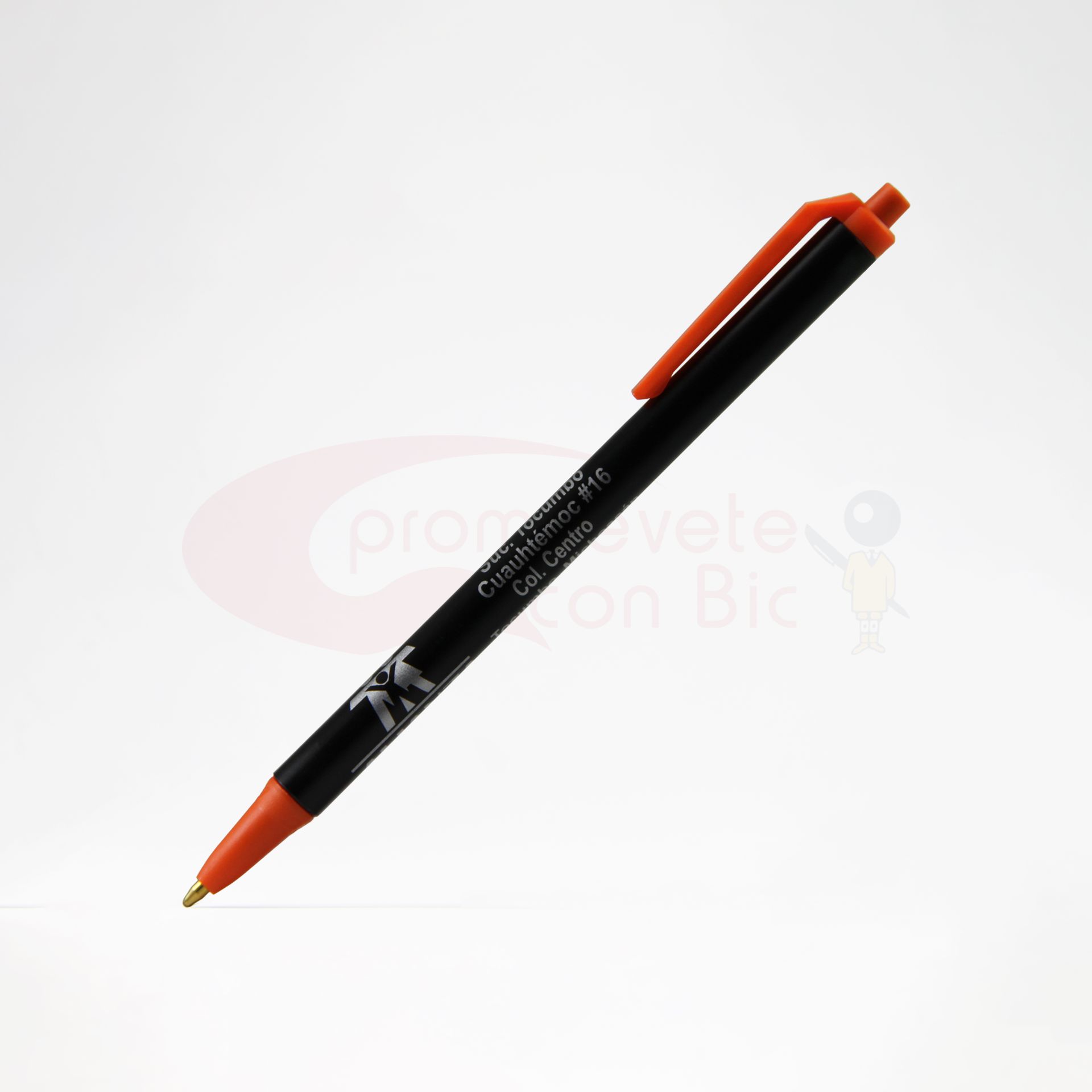 Combinación Barril negro con Trim naranja del Bolígrafo BIC® Clic Stic®
