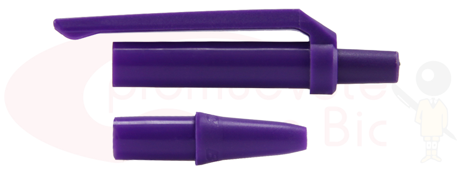 Personaliza tu BIC® Clic Stic®. Selecciona el color de Trim morado y visualiza tu combinación MIX&MATCH con Barril verde bosque