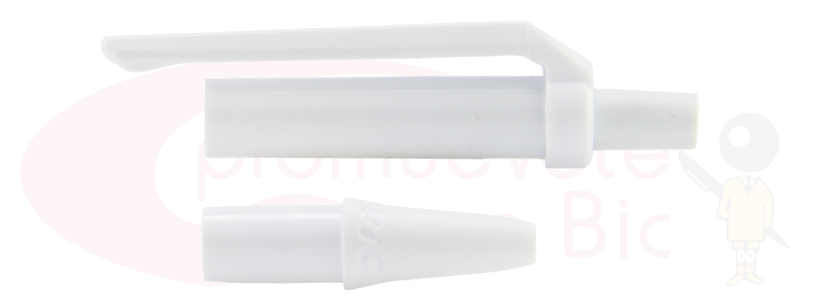 Personaliza tu BIC® Clic Stic®. Selecciona el color de Trim blanco y visualiza tu combinación MIX&MATCH con Barril clear transparente