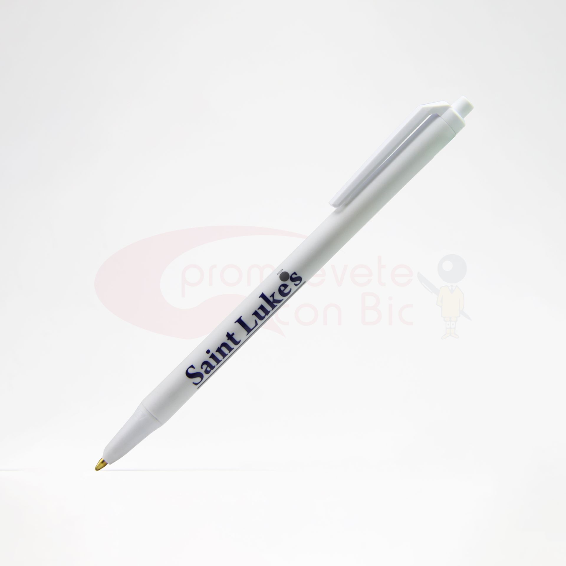 Combinación Barril blanco con Trim blanco del Bolígrafo BIC® Clic Stic®
