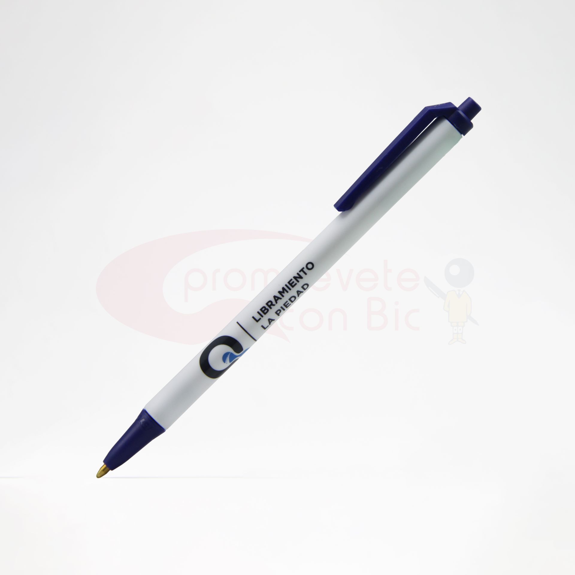 Combinación Barril blanco con Trim navy del Bolígrafo BIC® Clic Stic®