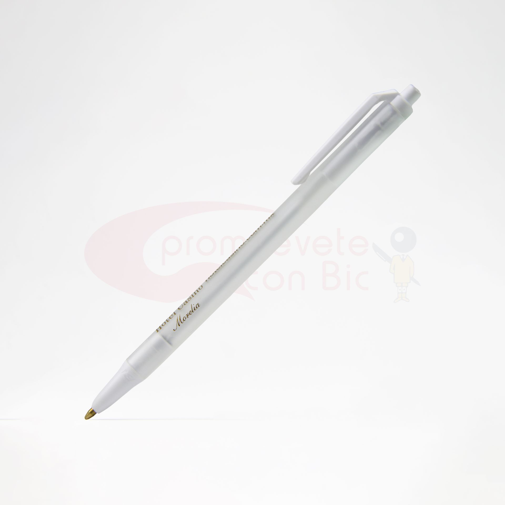 Combinación Barril clear con Trim blanco del Bolígrafo BIC® Clic Stic®