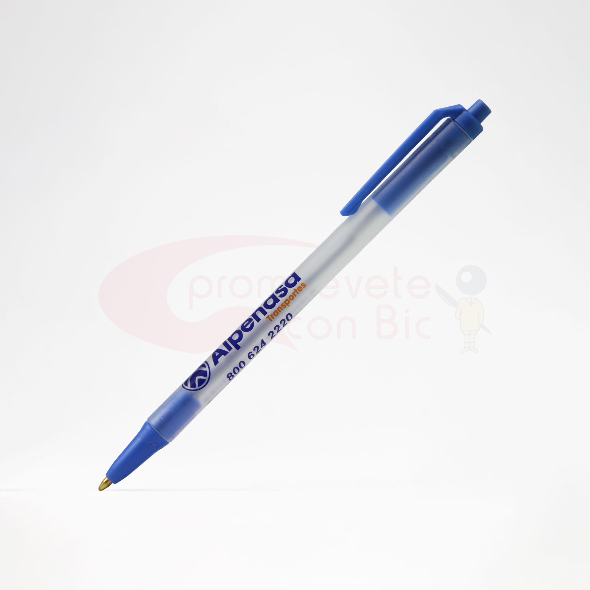 Combinación Barril clear con Trim azul claro del Bolígrafo BIC® Clic Stic®