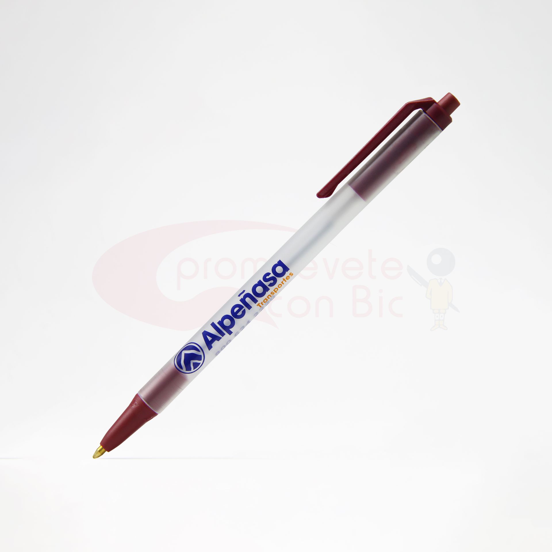 Combinación Barril clear con Trim vino del Bolígrafo BIC® Clic Stic®