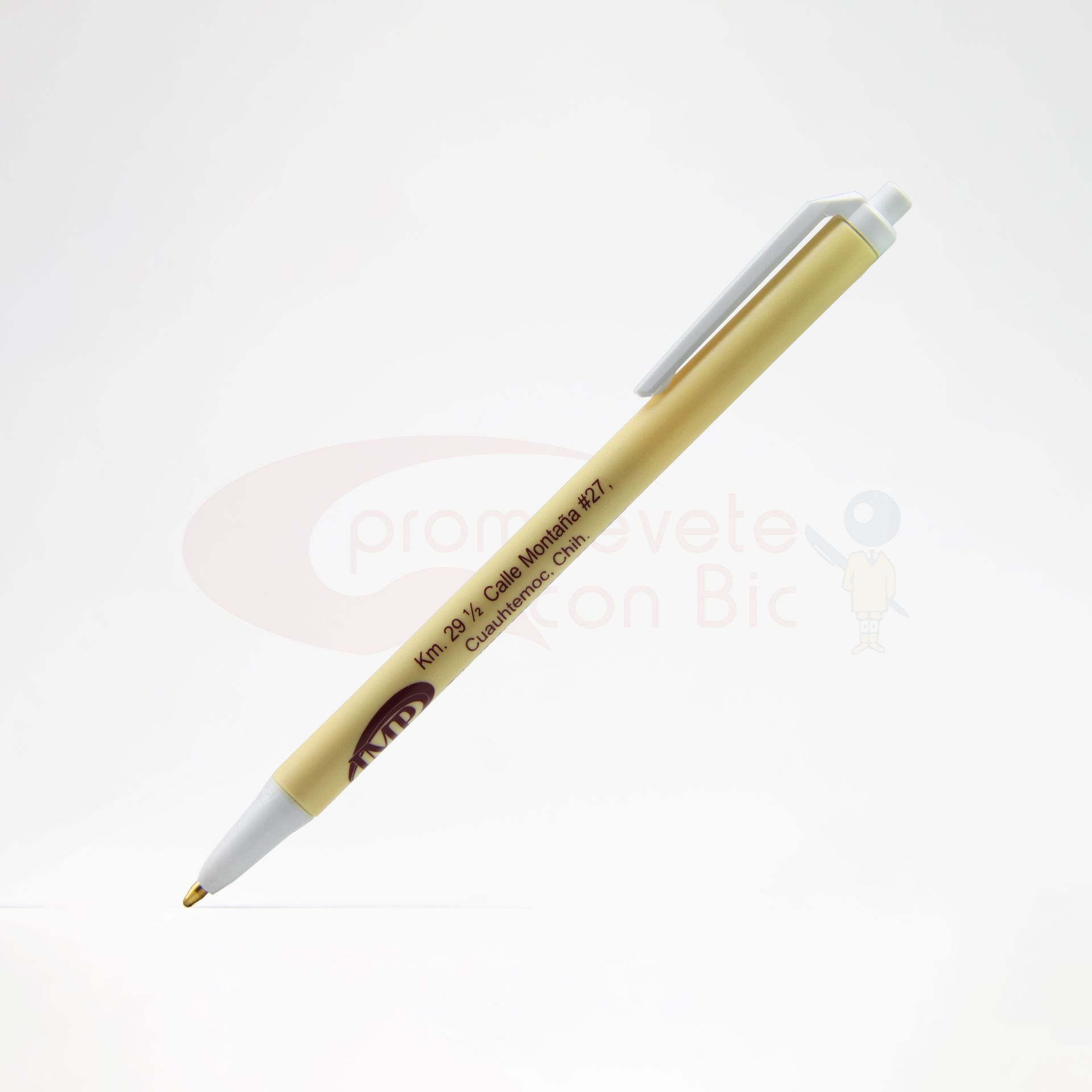 Combinación Barril crema con Trim blanco del Bolígrafo BIC® Clic Stic®