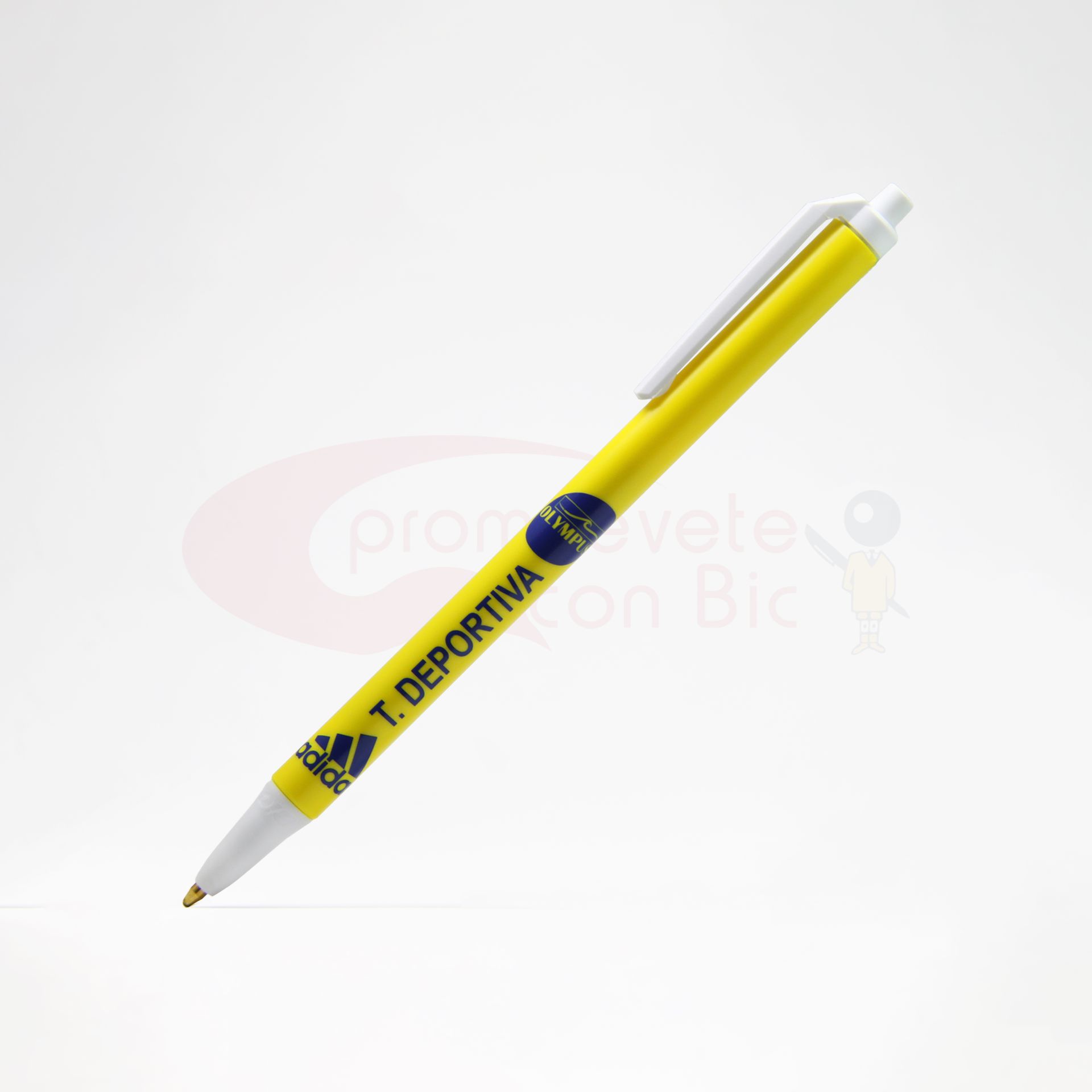 Combinación Barril amarillo con Trim blanco del Bolígrafo BIC® Clic Stic®