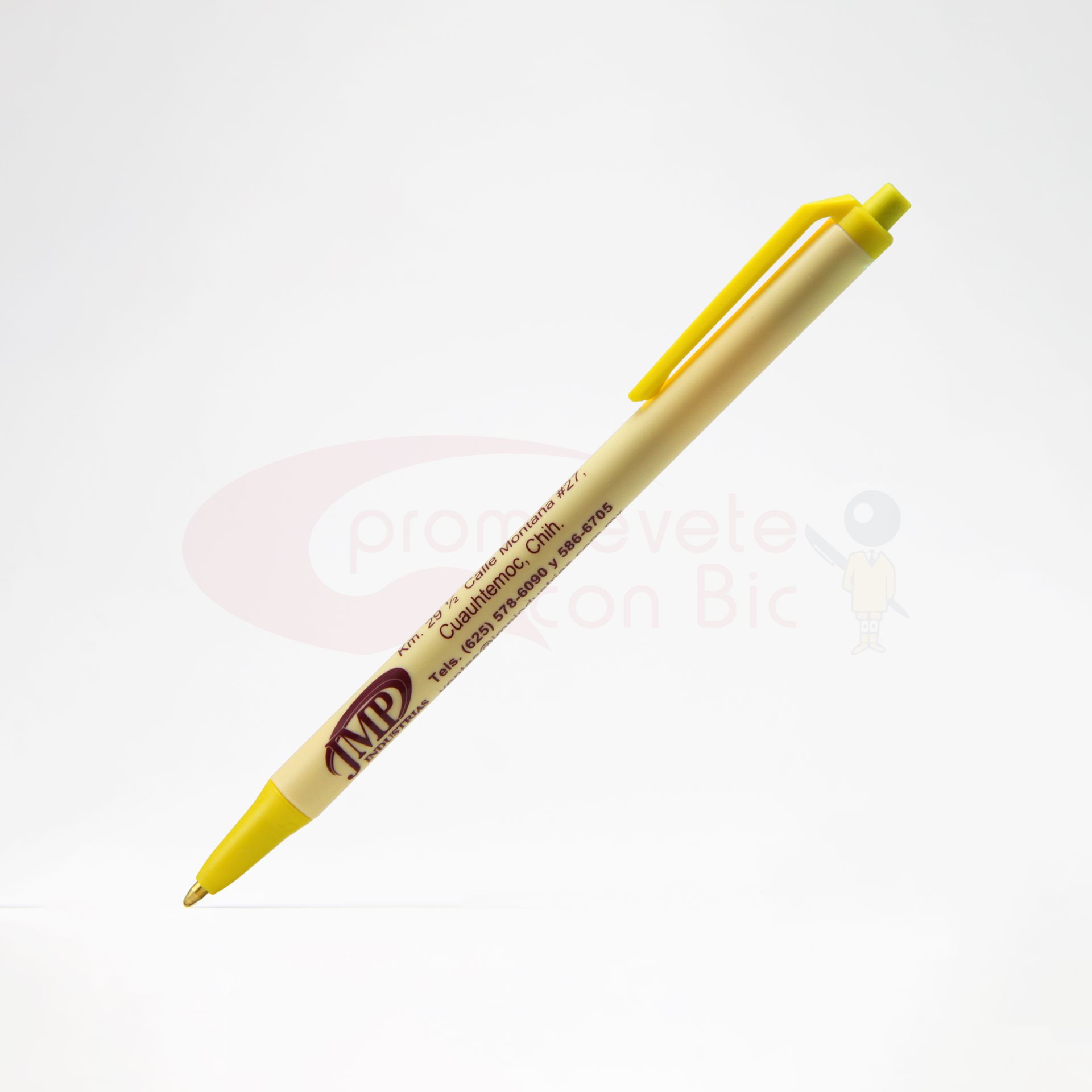 Combinación Barril crema con Trim amarillo del Bolígrafo BIC® Clic Stic®