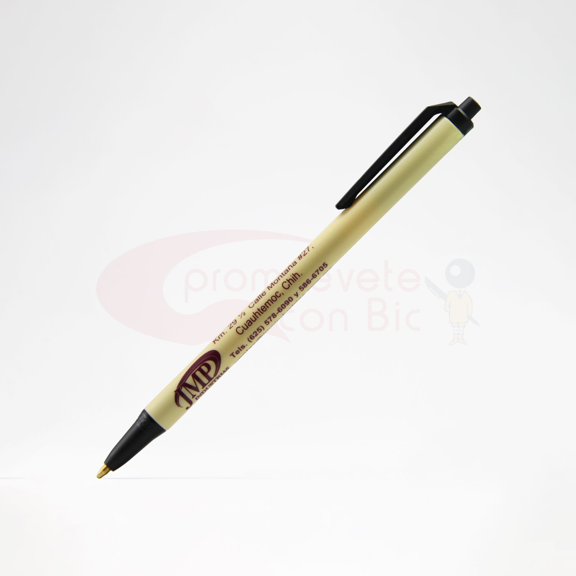 Combinación Barril crema con Trim negro del Bolígrafo BIC® Clic Stic®