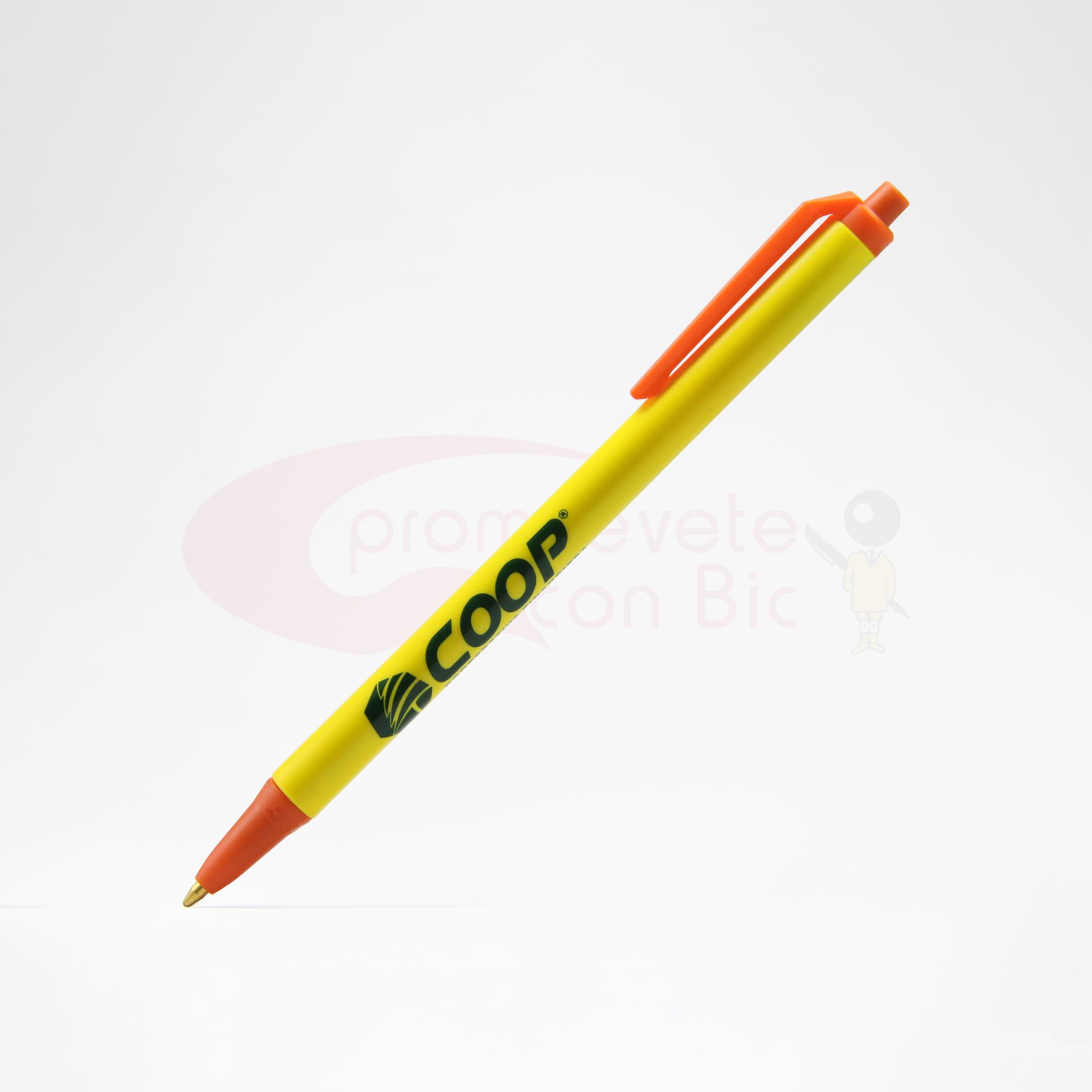Combinación Barril amarillo con Trim naranja del Bolígrafo BIC® Clic Stic®
