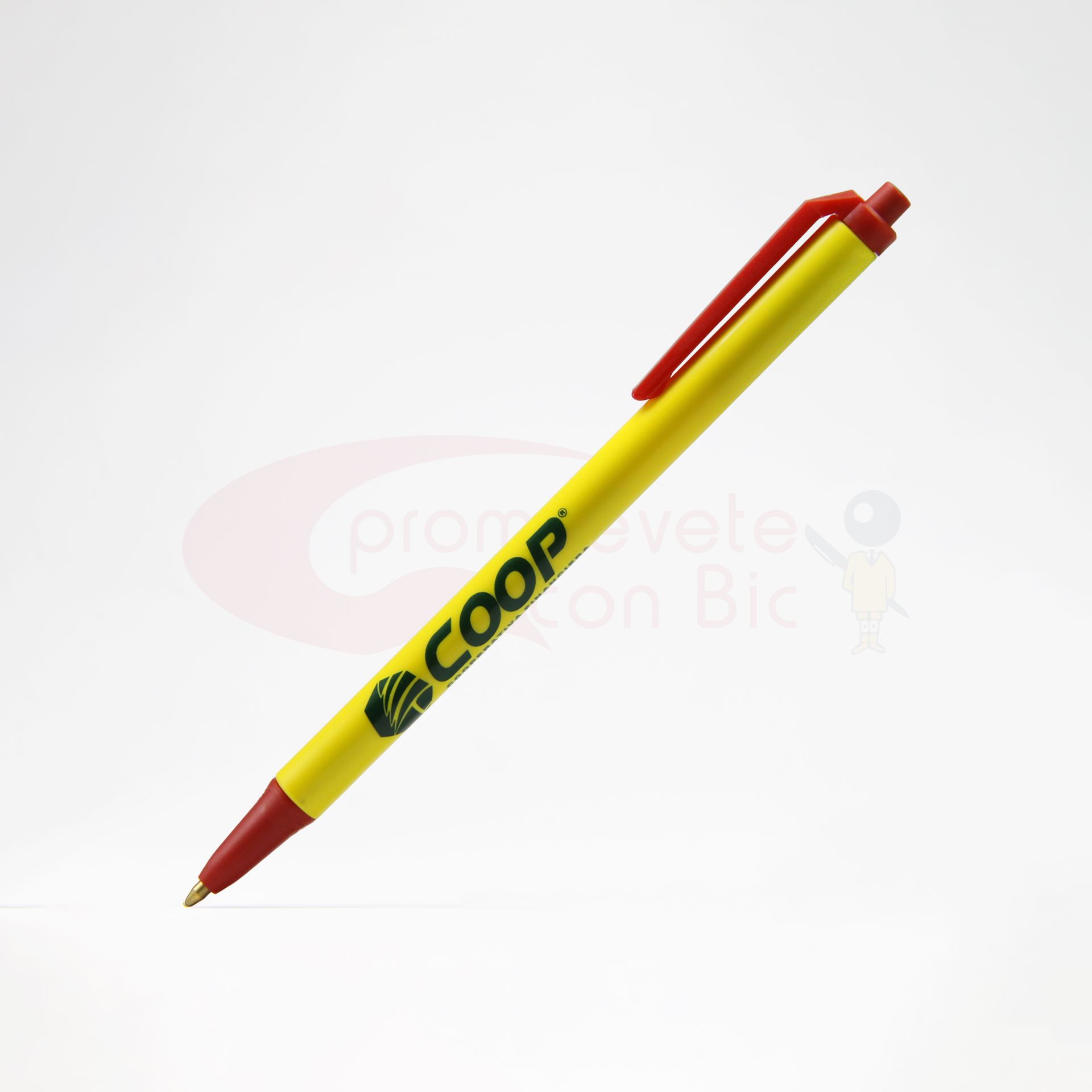 Combinación Barril amarillo con Trim rojo del Bolígrafo BIC® Clic Stic®