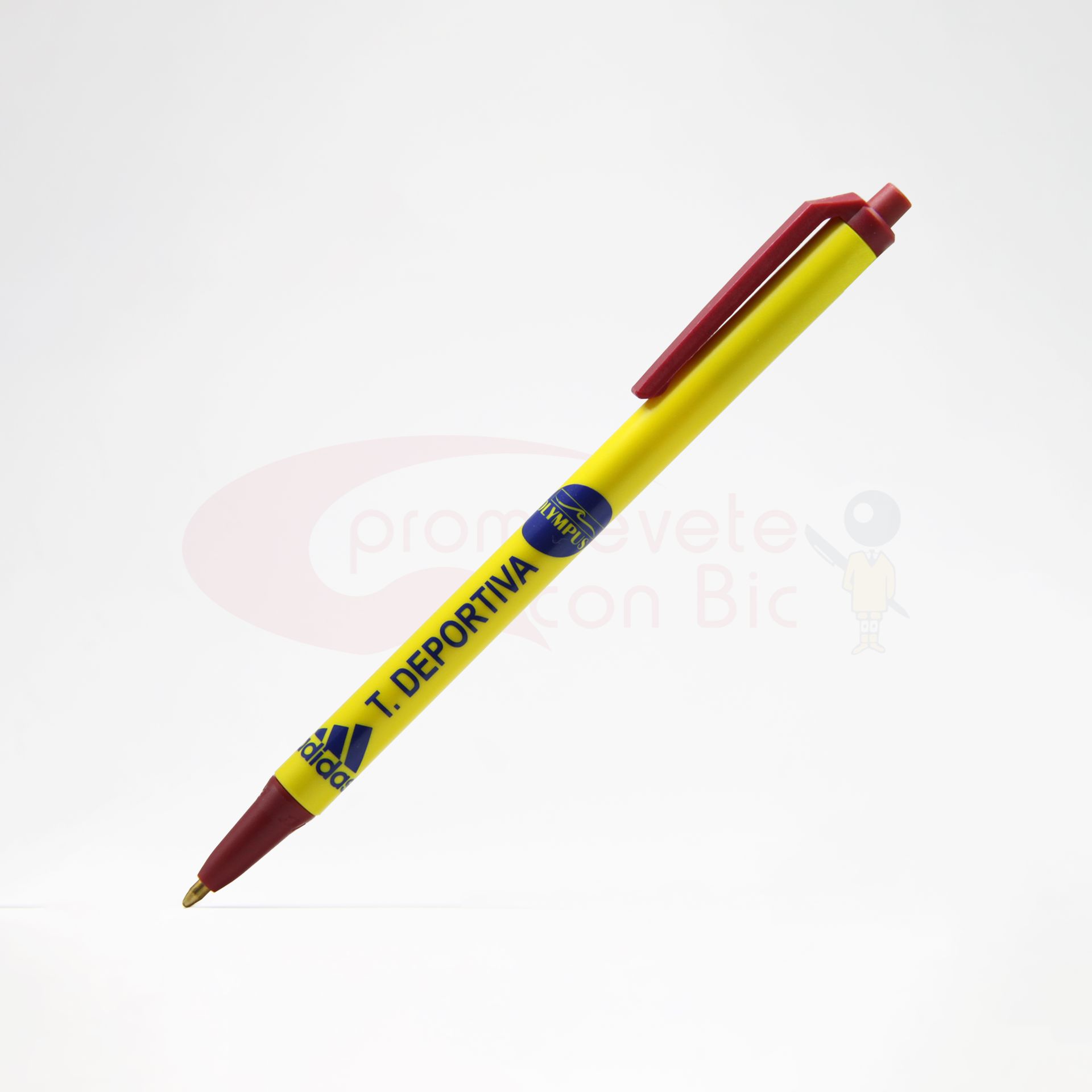 Combinación Barril amarillo con Trim vino del Bolígrafo BIC® Clic Stic®