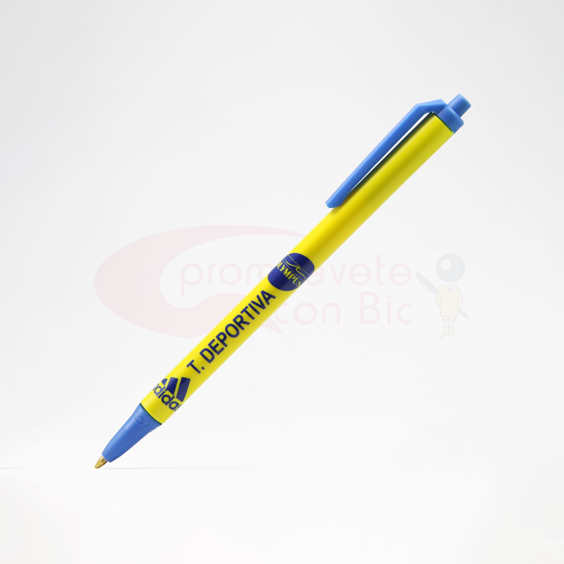 Combinación Barril amarillo con Trim azul claro del Bolígrafo BIC® Clic Stic®