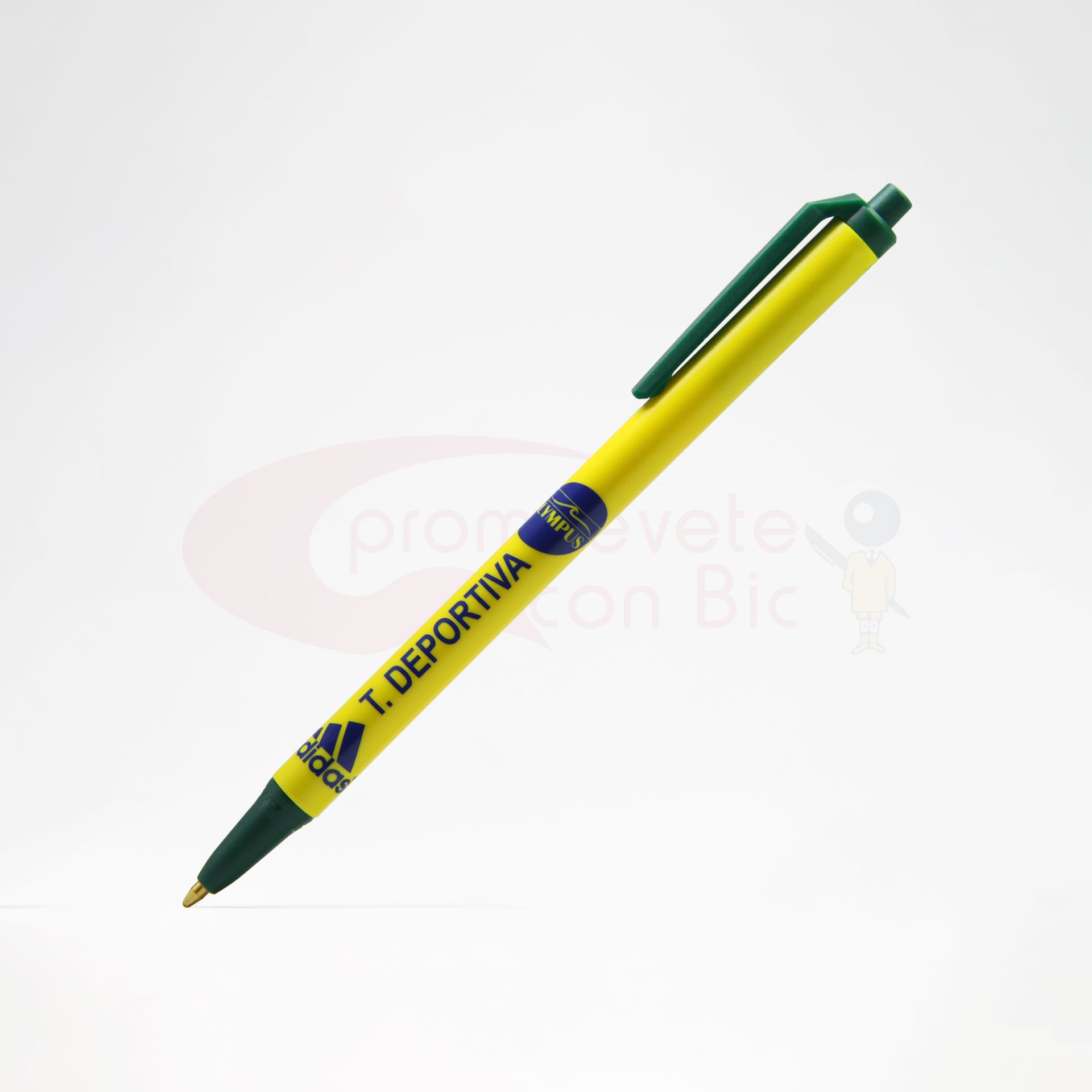 Combinación Barril amarillo con Trim verde bosque del Bolígrafo BIC® Clic Stic®
