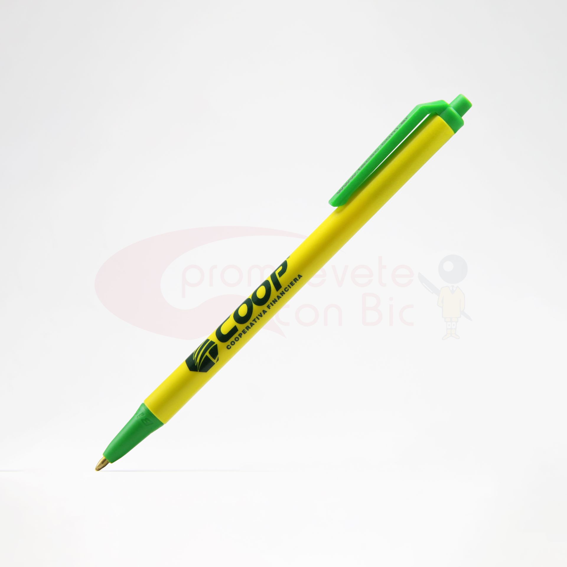 Combinación Barril amarillo con Trim verde claro del Bolígrafo BIC® Clic Stic®
