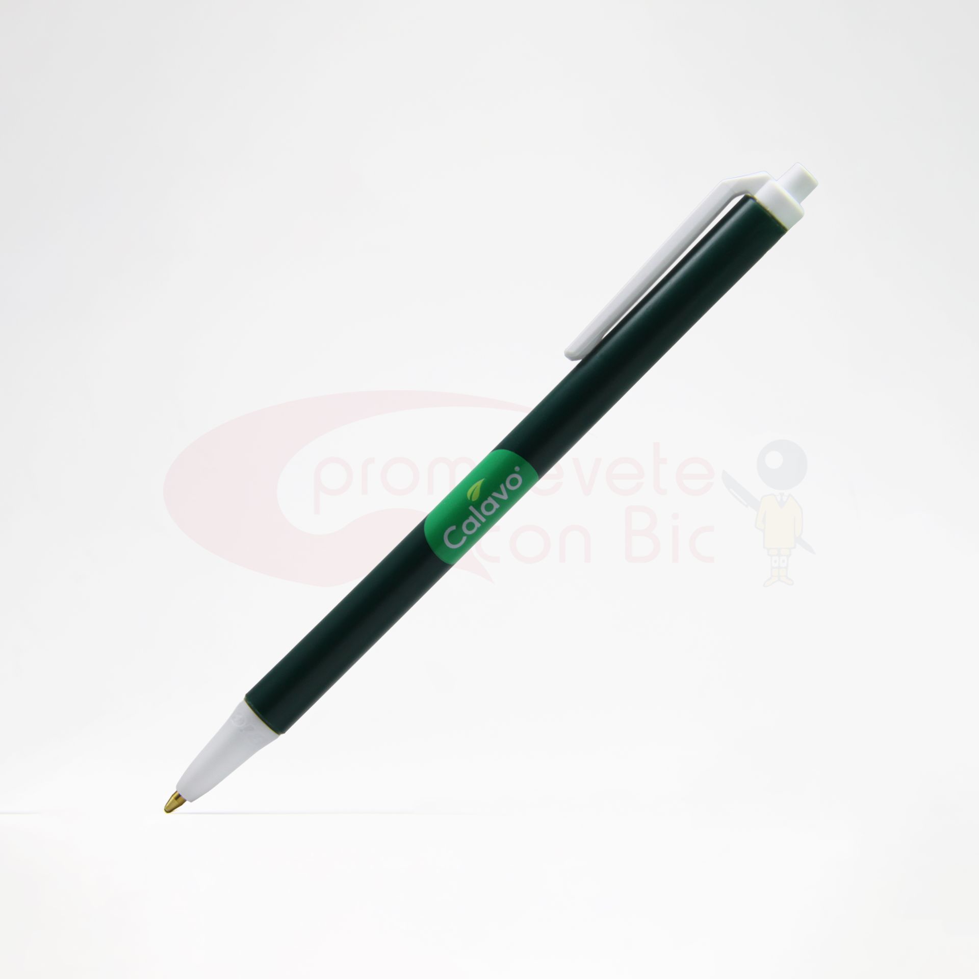 Combinación Barril verde bosque con Trim blanco del Bolígrafo BIC® Clic Stic®