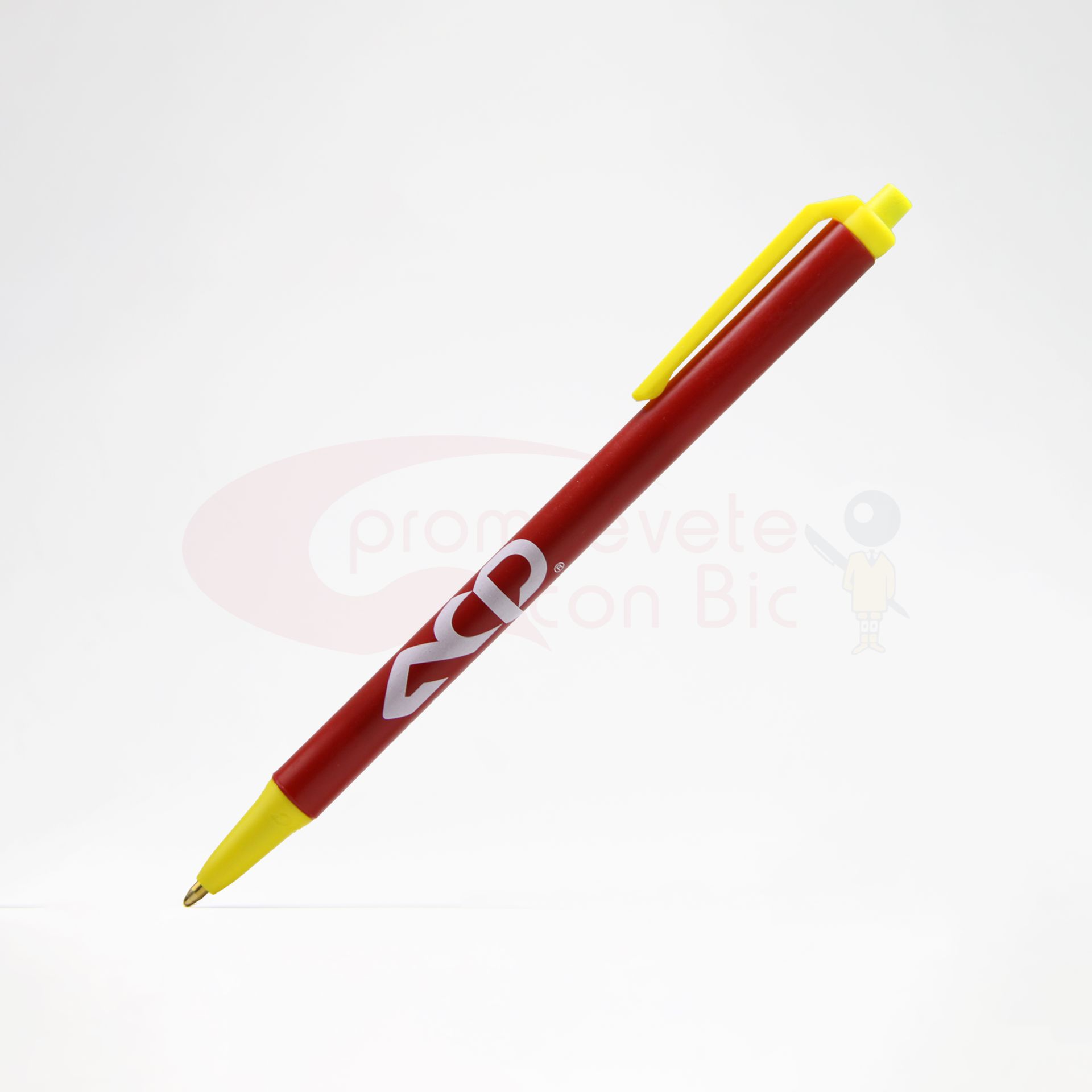 Combinación Barril rojo con Trim amarillo del Bolígrafo BIC® Clic Stic®