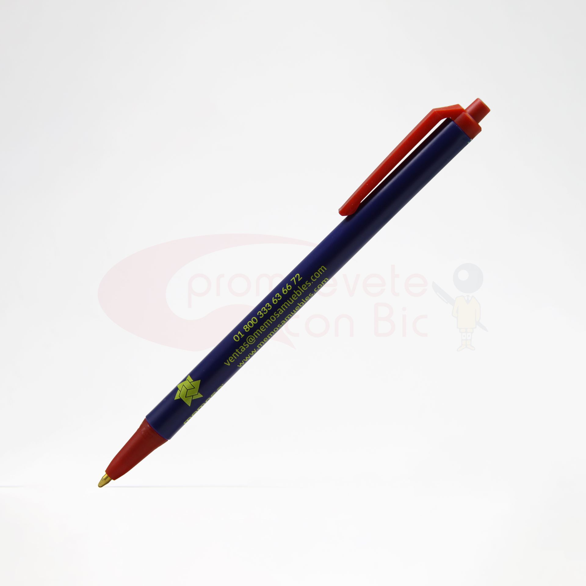 Combinación Barril navy con Trim rojo del Bolígrafo BIC® Clic Stic®
