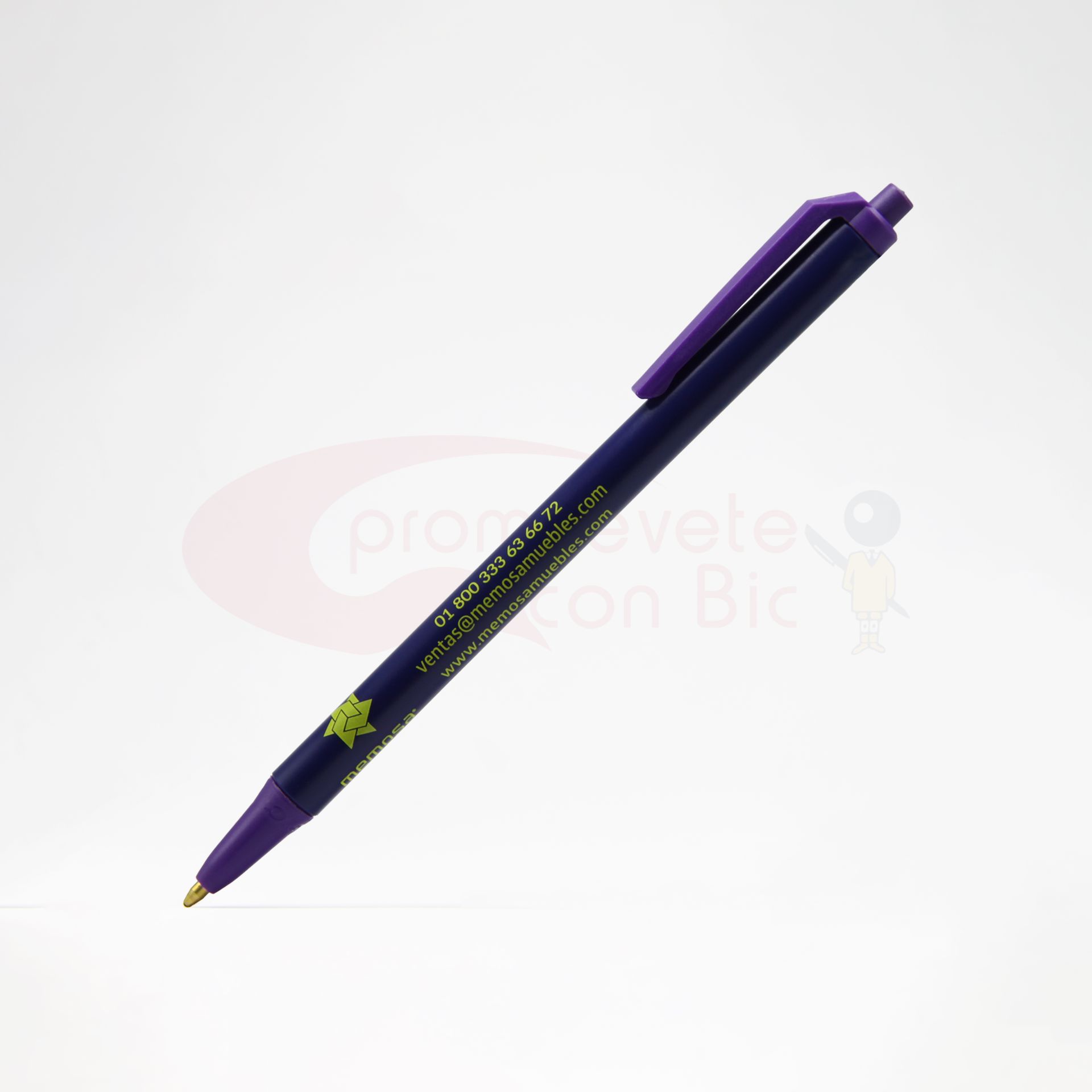 Combinación Barril navy con Trim morado del Bolígrafo BIC® Clic Stic®