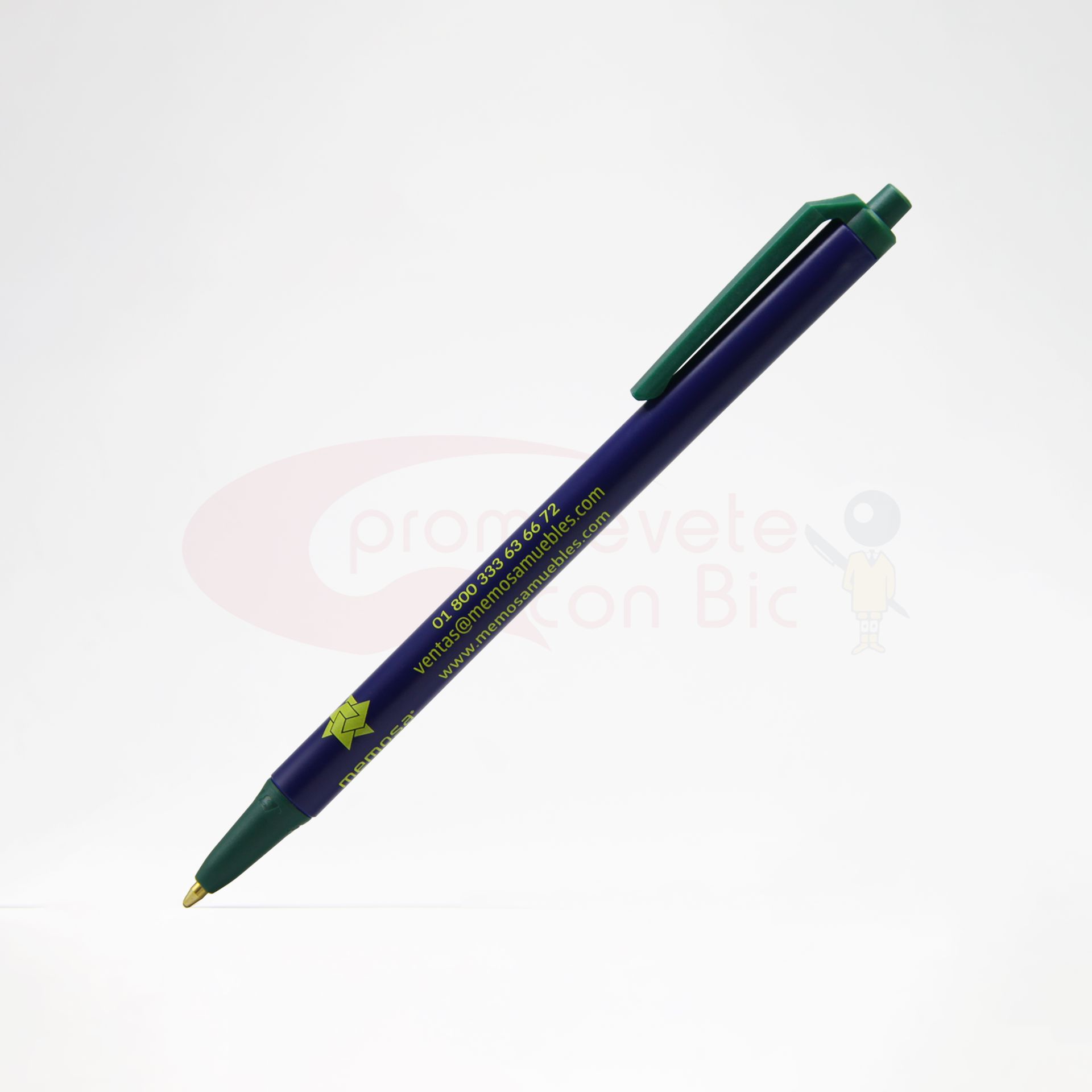 Combinación Barril navy con Trim verde bosque del Bolígrafo BIC® Clic Stic®