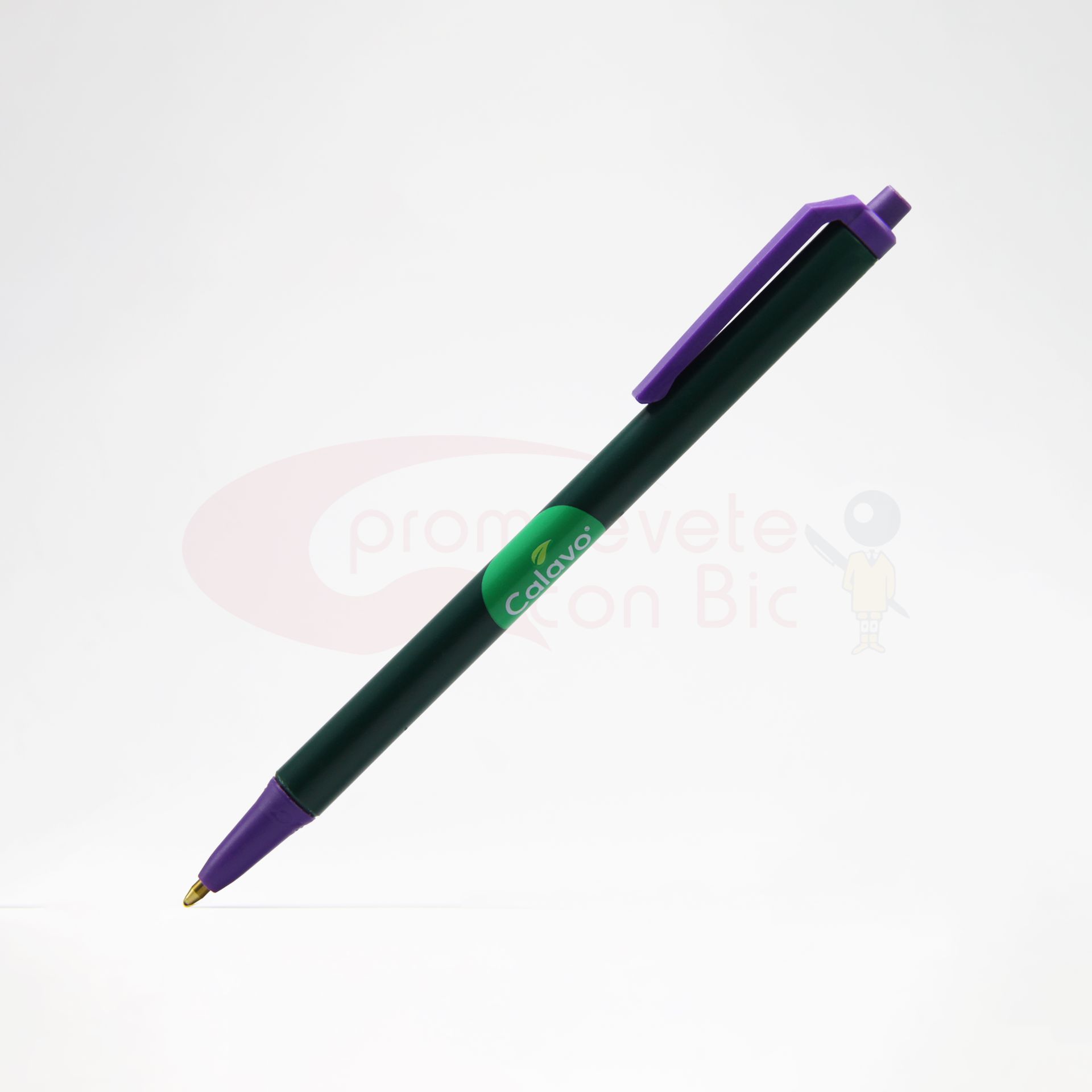 Combinación Barril verde bosque con Trim morado del Bolígrafo BIC® Clic Stic®