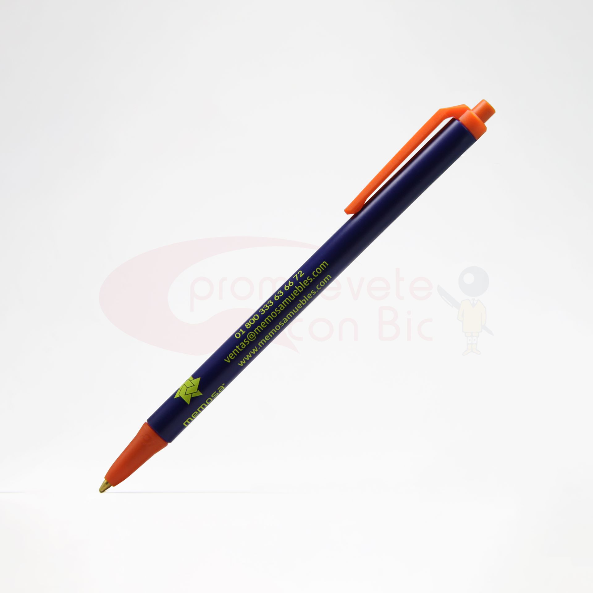Combinación Barril navy con Trim naranja del Bolígrafo BIC® Clic Stic®